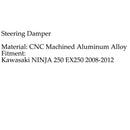 Steering Damper Stabilizer For Kawasaki NINJA 250 EX250 2008-2012 Generic