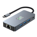 9 in 1 TYPE-C to RJ45 (Gigabit)+USB3.0*3+HDMI+USB-CS Data+PD100W+SD/TF MacBook