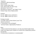 Carbon Fiber Style Fender Side Air Vent Trims For BMW 5 Series G30 2017+