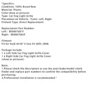 1 Pair Front Bumper Fog Light Grill Cover Bezel For Audi A4 B7 S-Line S4 2005-08