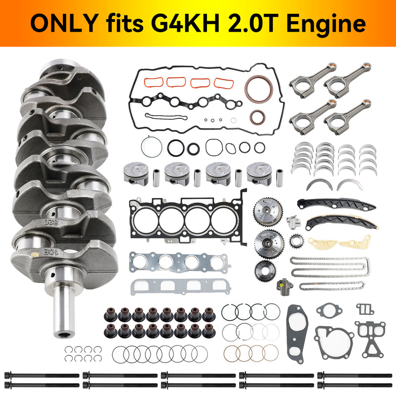2015�C2020 Hyundai Elantra (AD) G4KH 2.0T Engine Rebuild Kit w/ Crankshaft Con Rods Timing Kit