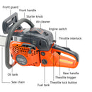 24" 68CC Gasoline Chainsaw Cutting Wood Gas Sawing Crankcase Chain Saw