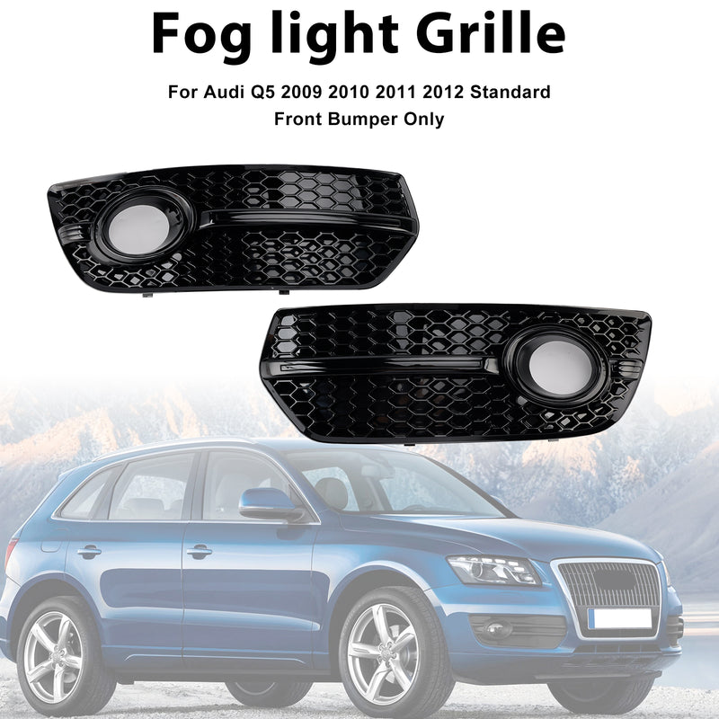 2PCS Front Bumper Grill Fog Light Lamp Covers Fit Audi Q5 2009-2012