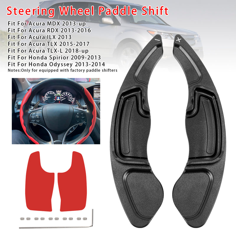 Steering Wheel Paddle Shifter Extension For Acura MDX RDX TLX Aluminium Black