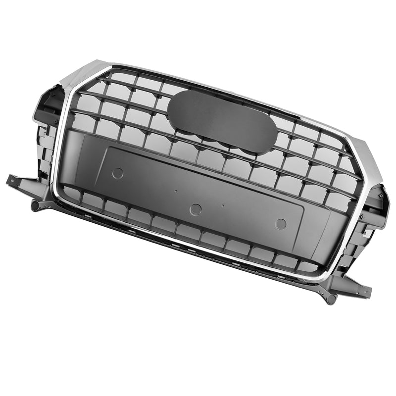 Chrome Front Bumper Grill Grille 8U0853653M Fit Audi Q3 8U 2016-2018 Facelift