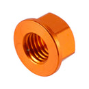 6 Pack Aluminum Rear Sprocket Flange Nuts M10X1.5mm Orange For Motorcycle Bike