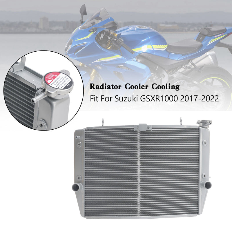 Suzuki GSXR 1000 GSX-R 2017-2022 K11 Engine Radiator Cooler Cooling Silver