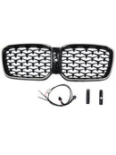 Diamond Glossy Black Front Bumper Kidney Grille Fit BMW X3 G01 X4 G02 2022-2025