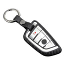 Leather Silicone Car Key Case Cover With Buckle For BMW