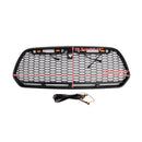 Matt Black Front Bumper Grill Grille Fit Ford Transit MK8 2015-2018 Raptor w/LED