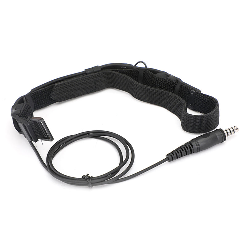 Tactical Throat Tube Mic 7.1mm Plug Headset For Kenwood TK-208 TK-220 TK-240