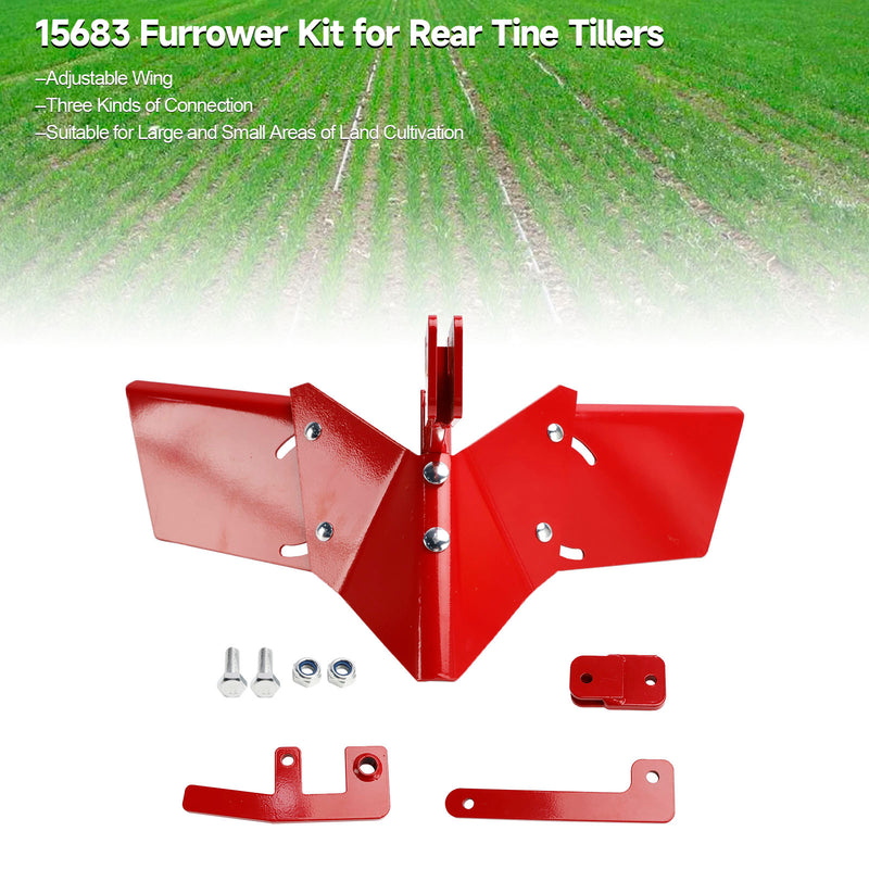 15683 Hiller Furrower Kit For Land Cultivation Rear Tine Tillers Adjustable Wing