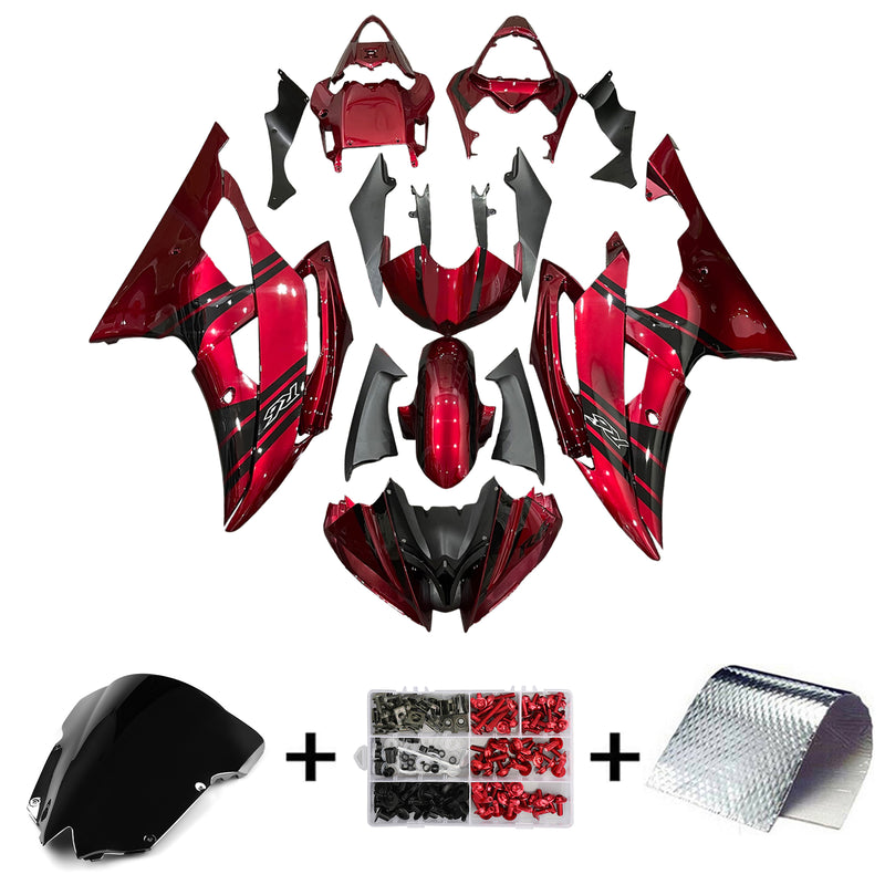 Amotopart Yamaha YZF 600 R6 2008-2016 Fairing Kit Bodywork Plastic ABS
