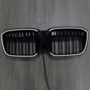 Double Slat Gloss Black Front Kidney Grill Grille Fit BMW IX3 G08 LCI 2022-2024