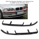 2PCS Front Bumper Headlight Lower Molding Trim For BMW 3 Series E46 4Door 98-01