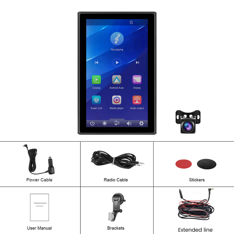 7-inch Full Touch Screen Apple CarPlay Horizontal Vertical Switching AHD Camera