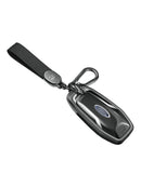 Aluminum Alloy TPU Black Car Key Case Cover With Buckle For Ford