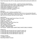 2009 Mercedes-Benz GL320 BlueTEC Diesel 3.0L Diesel Particulate Filter DPF 164490753680 164490753660