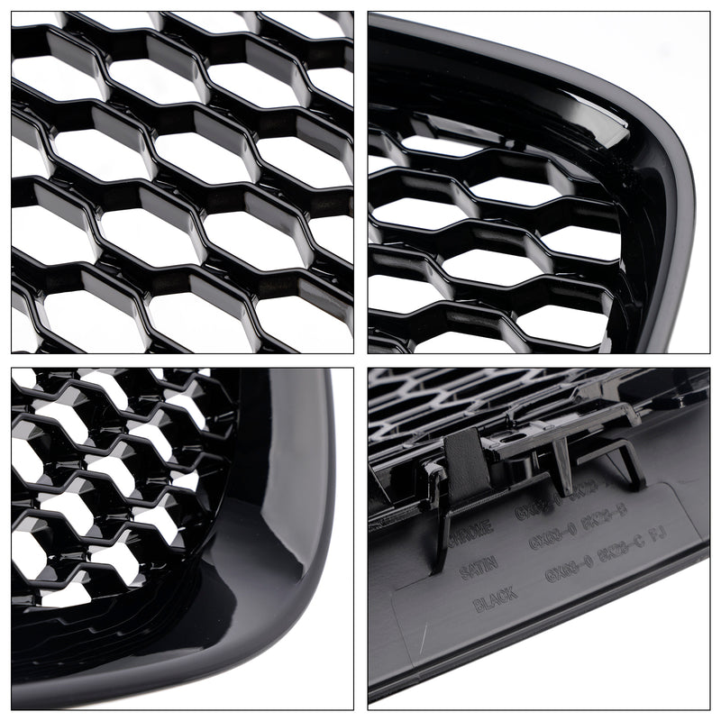 XF-R Style Front Bumper Grill Grille Fit Jaguar XF 2016-2019 Gloss Black