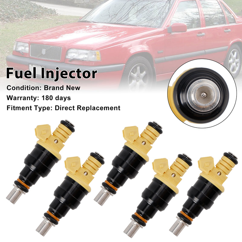 5PCS Fuel Injector 0280150779 Fit Volvo 850 2.4L 2.0L I5 1991-1997 852-12141