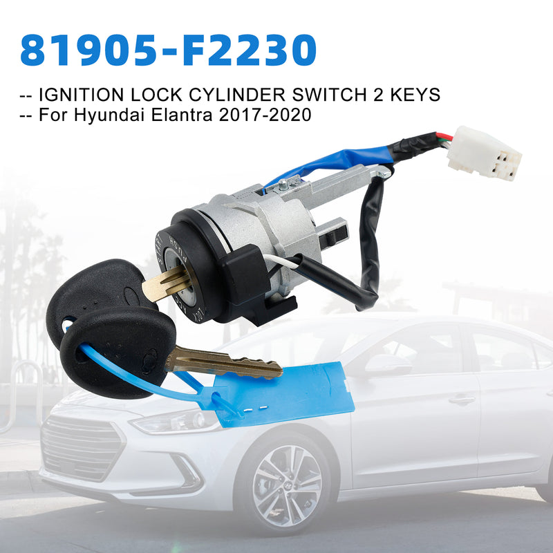 Hyundai Elantra 2017-2020 81905-F2230 Lgnition Lock Cylinder w/Keys