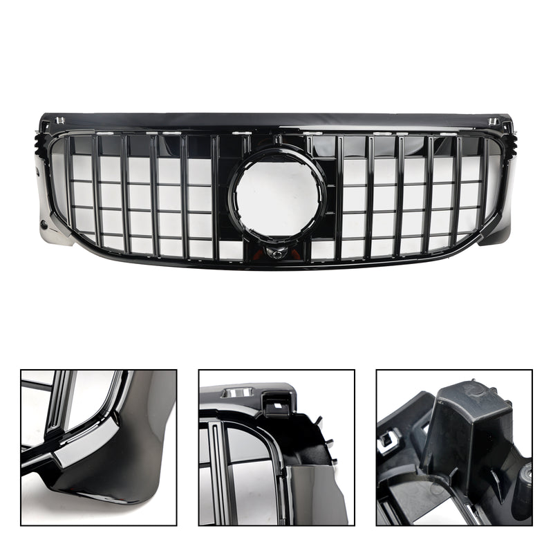 Gloss Black Front Bumper Grille Grill Fit Mercedes Benz GLB X247 2020-2023