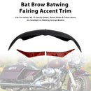 Bat Brow Batwing Fairing Accent Trim For Electra Street Glides Trikes 96-13