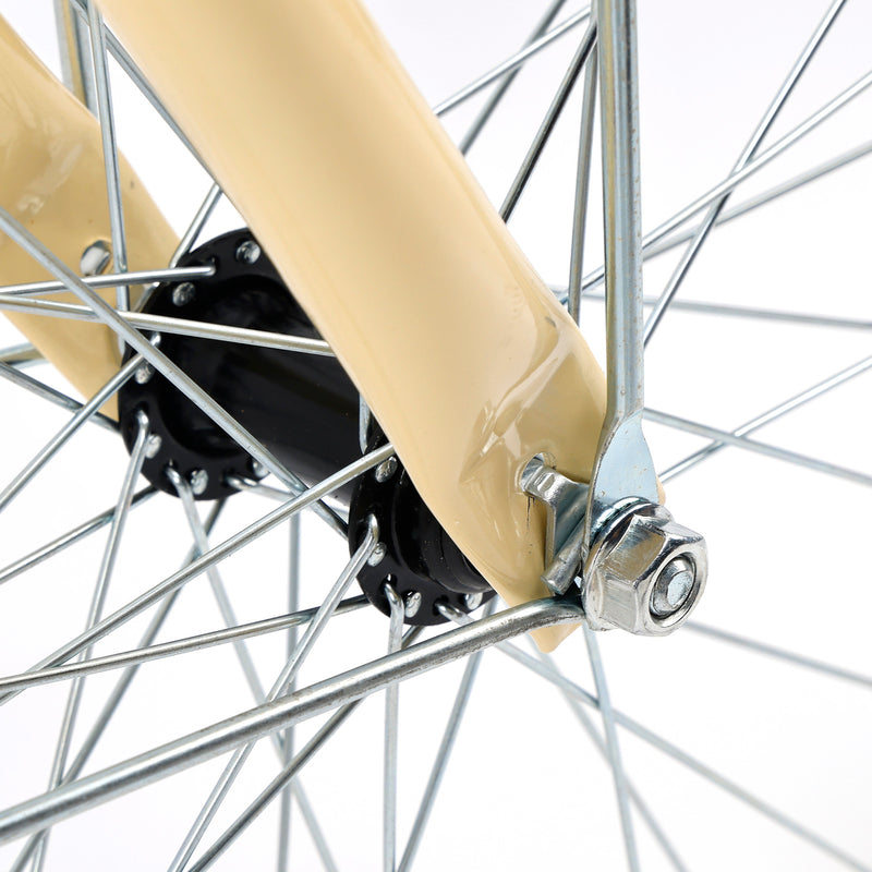 24 inch Women City Bicycle Beach Cruiser Bike with Basket & Rack Yellow