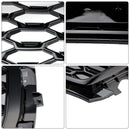 Front Bumper Grille Honeycomb Grill & Fog Light Cover Fit Audi Q5 2021-2025