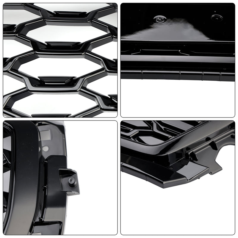 RSQ5 Style Front Honeycomb Mesh Grill Grille Fit Audi Q5 SQ5 2021-2025