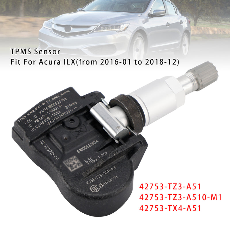 1X TPMS Tire Pressure Sensor For Acura MDX RDX TLX ILX 42753TZ3A51