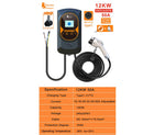 Electric Vehicle EV Charger 50Amp 240V 26FT Cable Charging Station Level 2 APP