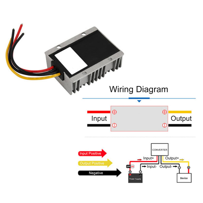 3-30A Waterproof DC/DC Converter Power Supply Regulator 20-60V Step Down To 12V