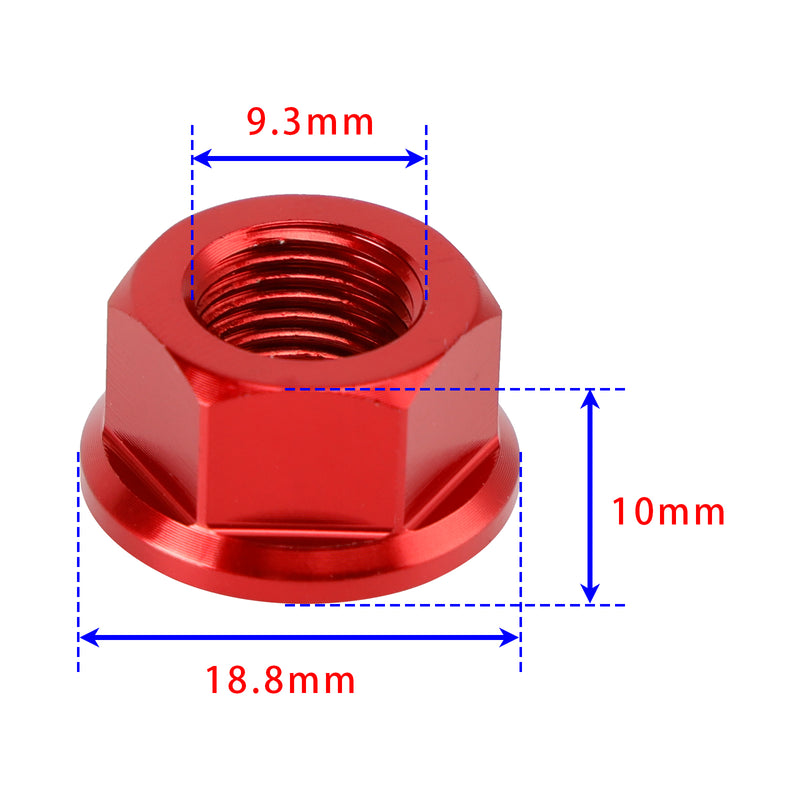 6x Rear Sprocket Nuts M10 x 1 Red For Ducati Panigale V2 V4 V4S 1199 1299 12-24