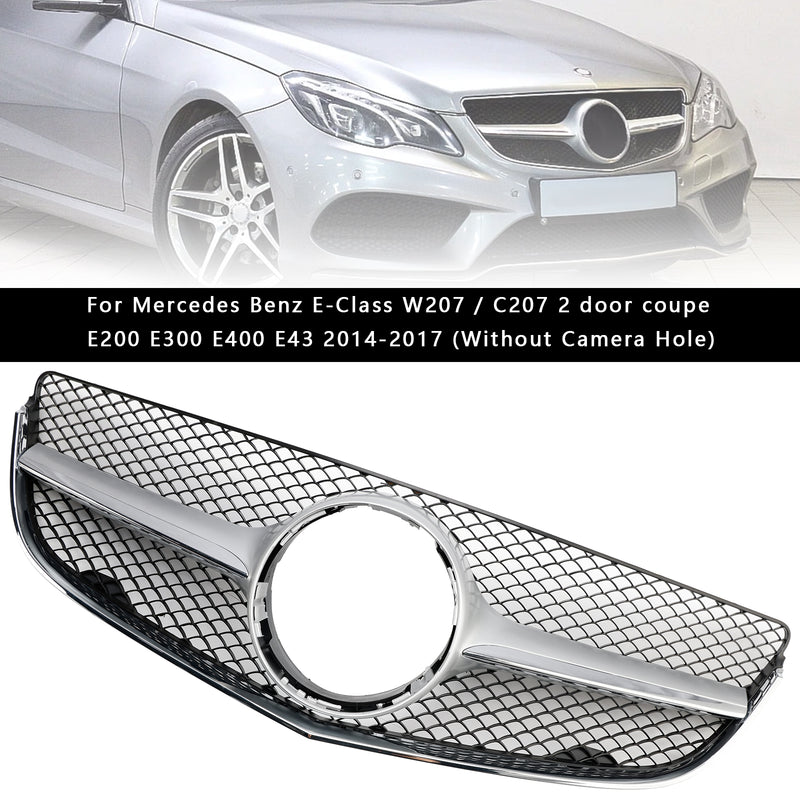 Front Bumper Grill Grille Fit Mercedes Benz E-CLASS W207 Coupe 2014-2017