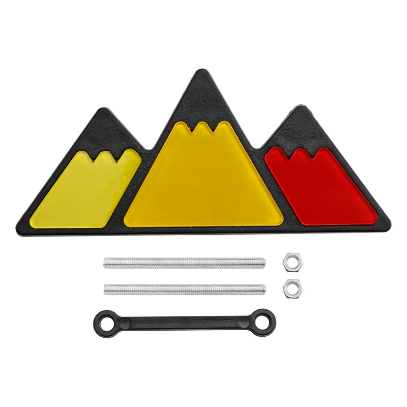 Tri-Color Grille Badge Emblem for Toyota Tacoma TRD Tundra RAV4 Red Scheme