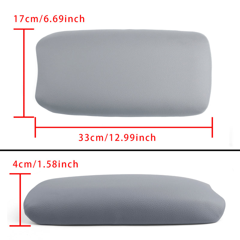 Gray Leather Armrest Centre Console Lid For Honda CIVIC 2006-2009