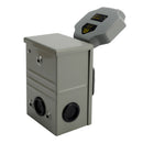 RV 50 Amp Power Inlet Box Outdoor Receptacle 3 Prong Locking Plug with LED Light