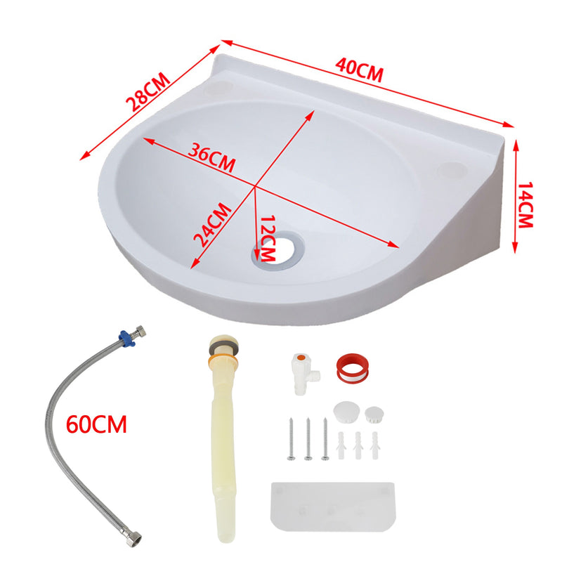 2-in-1 Outdoor Garden Water Fountain and Faucet No-Punch Bathroom Wash Basin