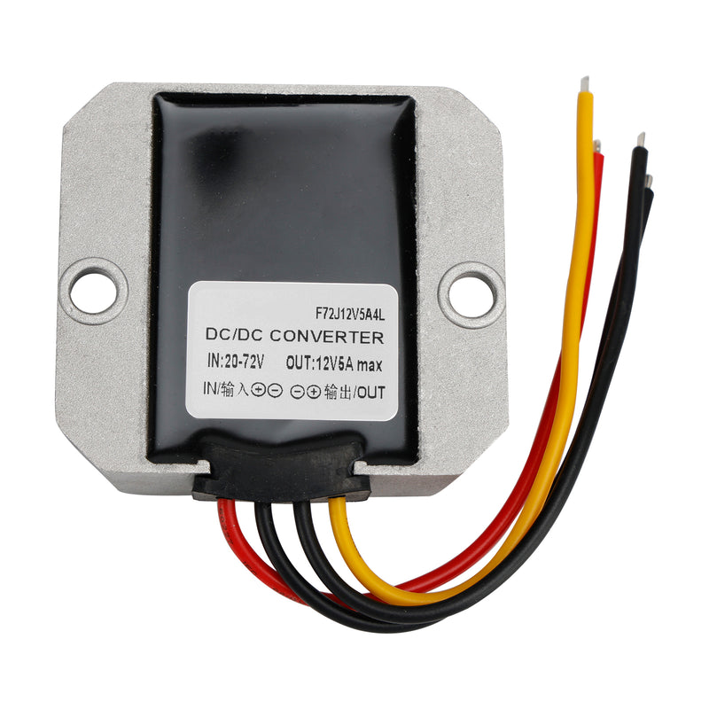 5A Waterproof DC/DC Converter Power Supply Regulator 20-72V Step Down To 12V