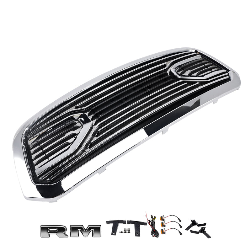 Big Horn Style Front Bumper Grill Grille Fit Dodge Ram 1500 2013-2018 Chrome