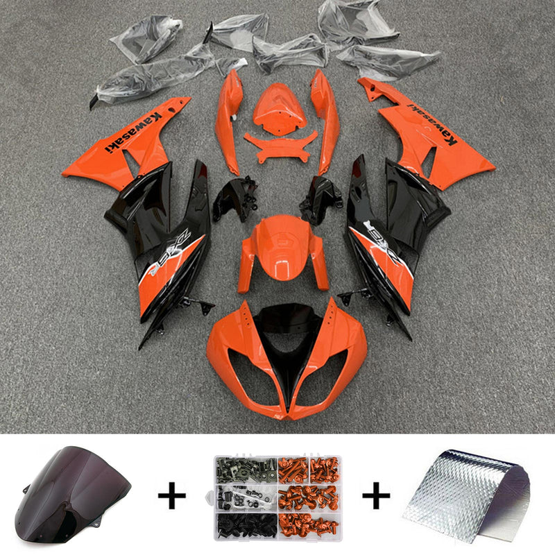 Amotopart Kawasaki ZX6R 636 2009-2012 Fairing Kit Bodywork Plastic ABS