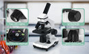 100X-2000X Compound Microscopes With Slides For Kid Students School Laboratory