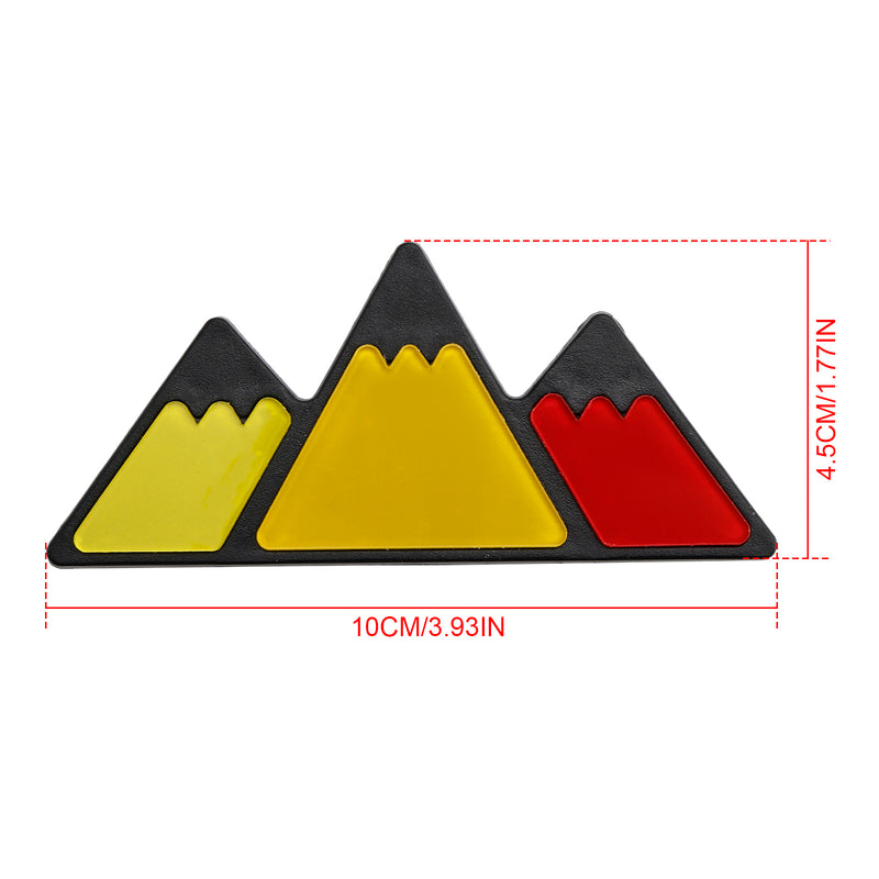 Tri-Color Grille Badge Emblem for Toyota Tacoma TRD Tundra RAV4 Red Scheme