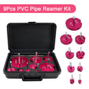 9PCS PVC Pipe Reamer Kit Fitting Socket Saver SCH Plumbing Tools For 1/2" Drills