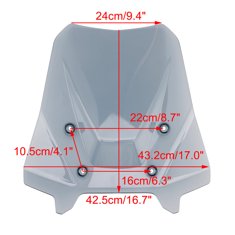 Windshield WindScreen fit for BMW R1300GS ADV 2024-2025 Gray