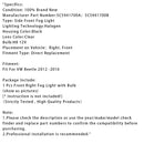 1 Pcs Front Bumper Right Fog Light With Bulb For VW Beetle 2012-2016 5C5941700A