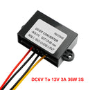 Waterproof DC 6V to 12V 1-3A Step-Up Power Supply Converter Regulator