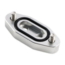 Twin Turbo Dual 1/8" NPT Oil Feed Line Adapter Plate for LS1 LSX LS3 LS2 LQ4