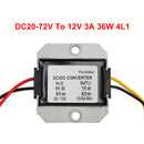 Waterproof DC-DC Converter 20-72V Step Down to 12V Power Supply Module 3A